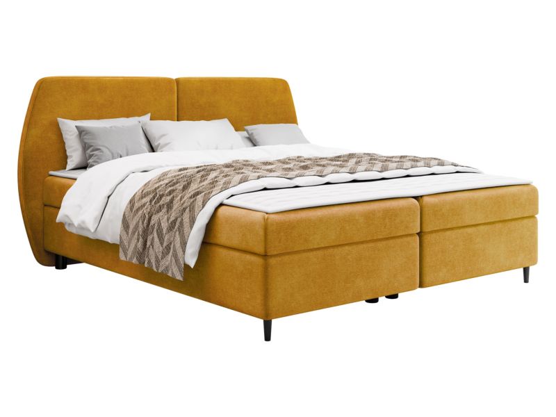 Łóżko kontynentalne MIRJAN 24 Madryt 140x200 żółty 1 szt.