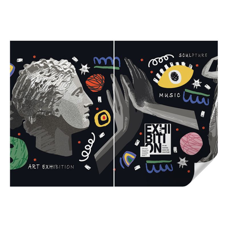 Fototapeta samoprzylepna Wallfluent 208x146 cm Kolorowa wystawa Dla Miłośników Sztuki Współczesnej 1 szt.