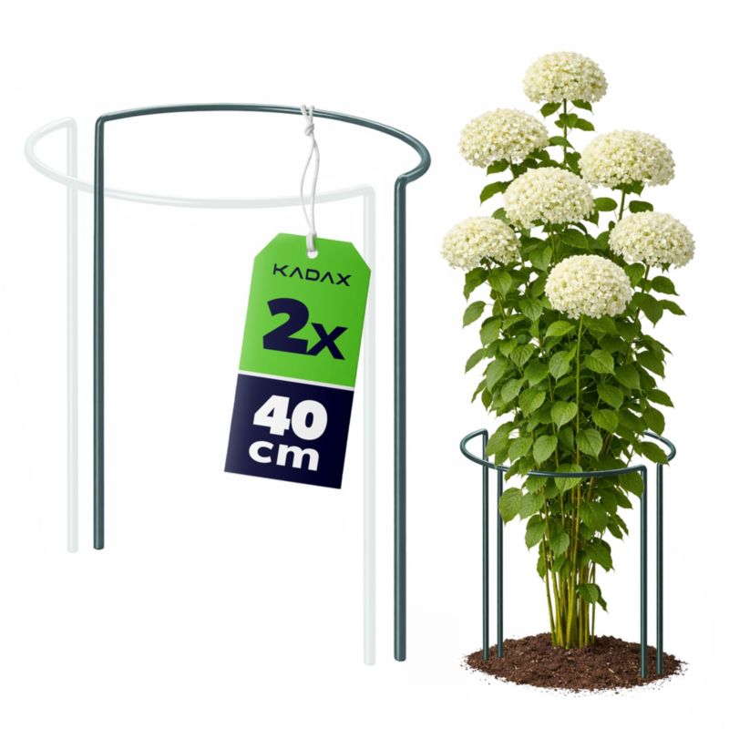 Podpora ogrodowa KADAX stalowa półokrągła zielona 40 cm 2 szt.