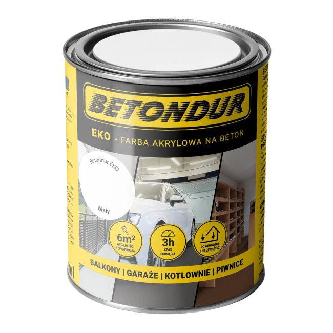 Farba do betonu Betondur Eko biała 0,75 l