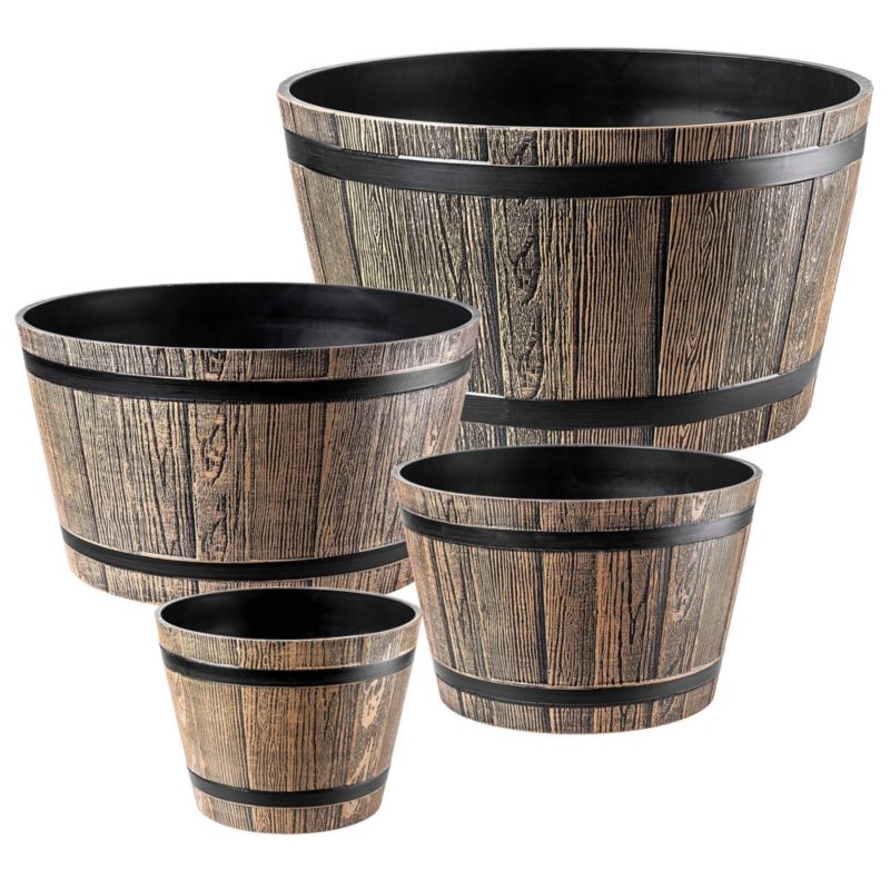 Donica KADAX na kwiaty 23, 30, 40, 50 cm, mokka 4 szt.