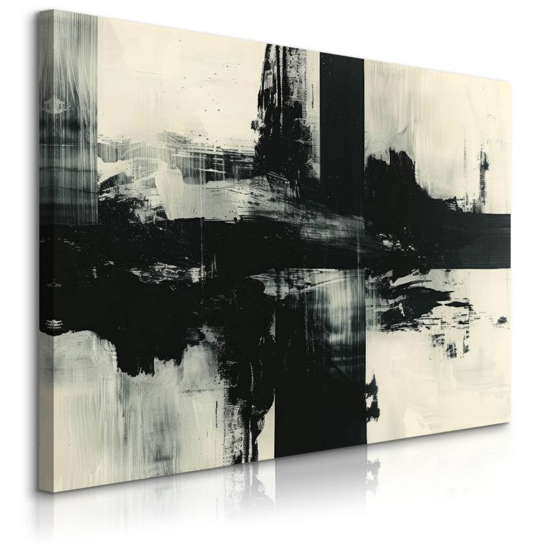 Obraz Muralo Sypialni Abstrakcja Czarny Wzór Akwarele 70x50 cm 1 szt.