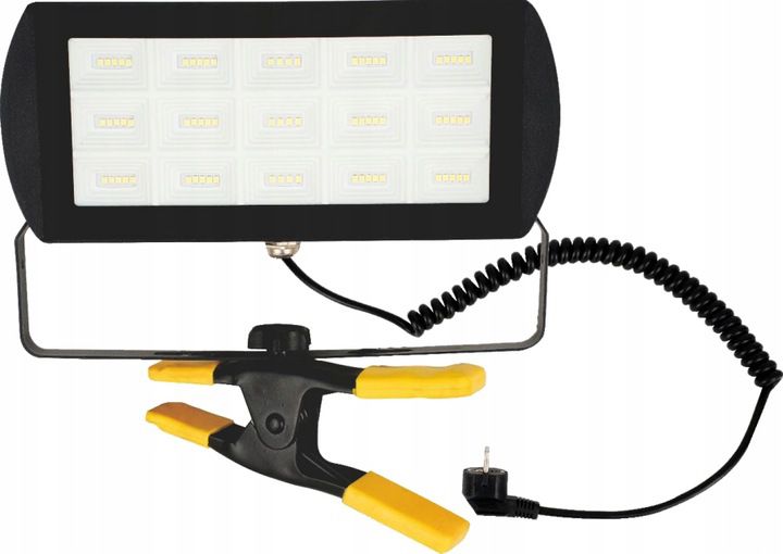 Naświetlacz LED Germina 45W z klipsem z kablem spiralnym 1szt.