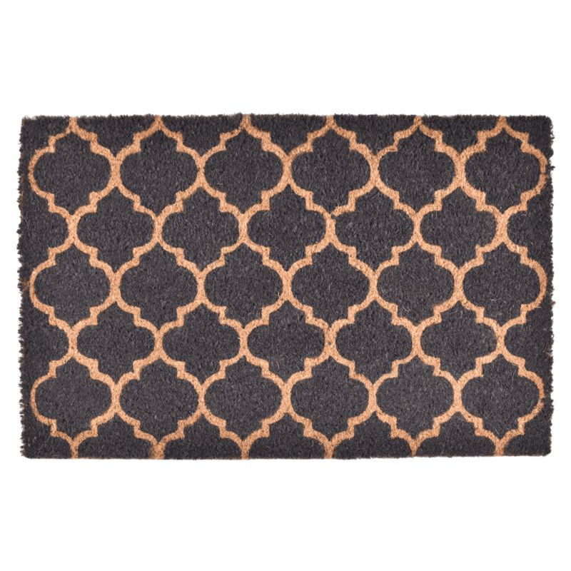 Wycieraczka kokos z nadrukiem romby czarne Direct Home & Garden 40x60 cm 1 szt.