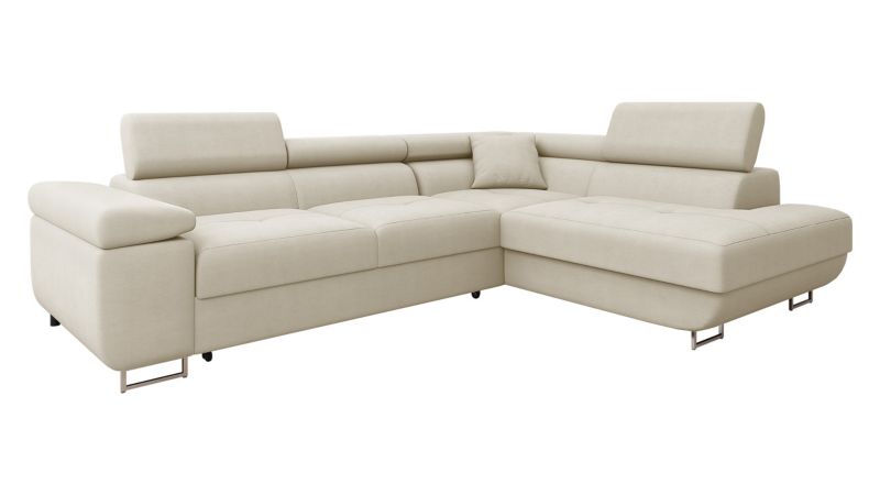 Narożnik z funkcją spania MIRJAN 24 Torezio Premium prawy ecru 1 szt.