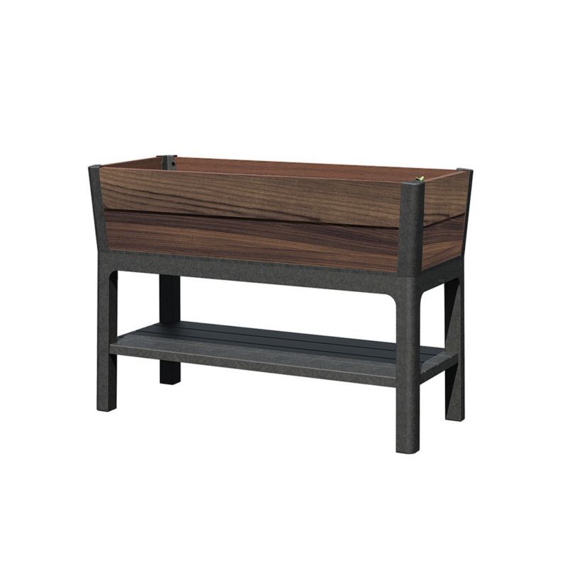 Donica podwyższona Keter Deco Elevated 110L z półką dębowa 113x47,5x79,8 cm 1 szt