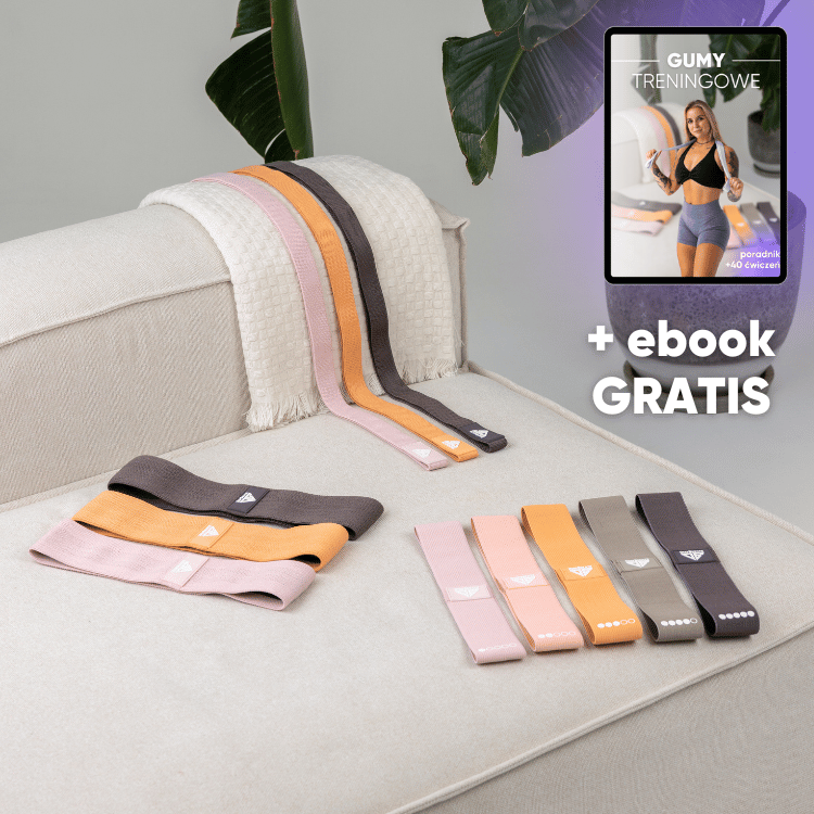 Zestaw - Caramel Coffee Mini Band, Hip Band i Power Band - Deep Breath