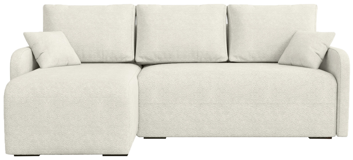 Kremowa rogówka z funkcją spania i pojemnikiem boucle MALEN