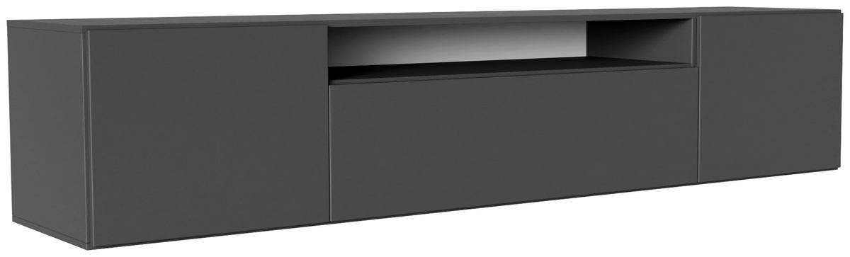 Wisząca szafka RTV 200 cm nowoczesna LANTOS do salonu