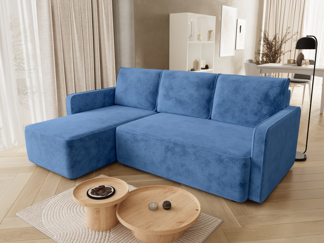 Rogówka do salonu z pojemnikiem i funkcją spania QULIO