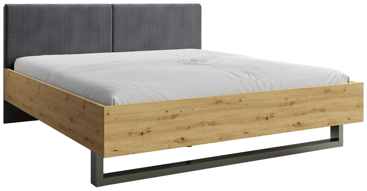 Łóżko sypialniane 180x200 z tapicerowanym zagłówkiem RUSTICA