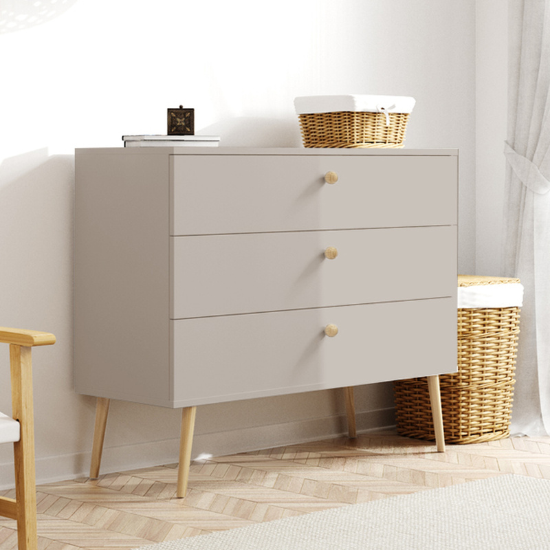 Komoda 100 cm do sypialni z szufladami BONE kaszmir