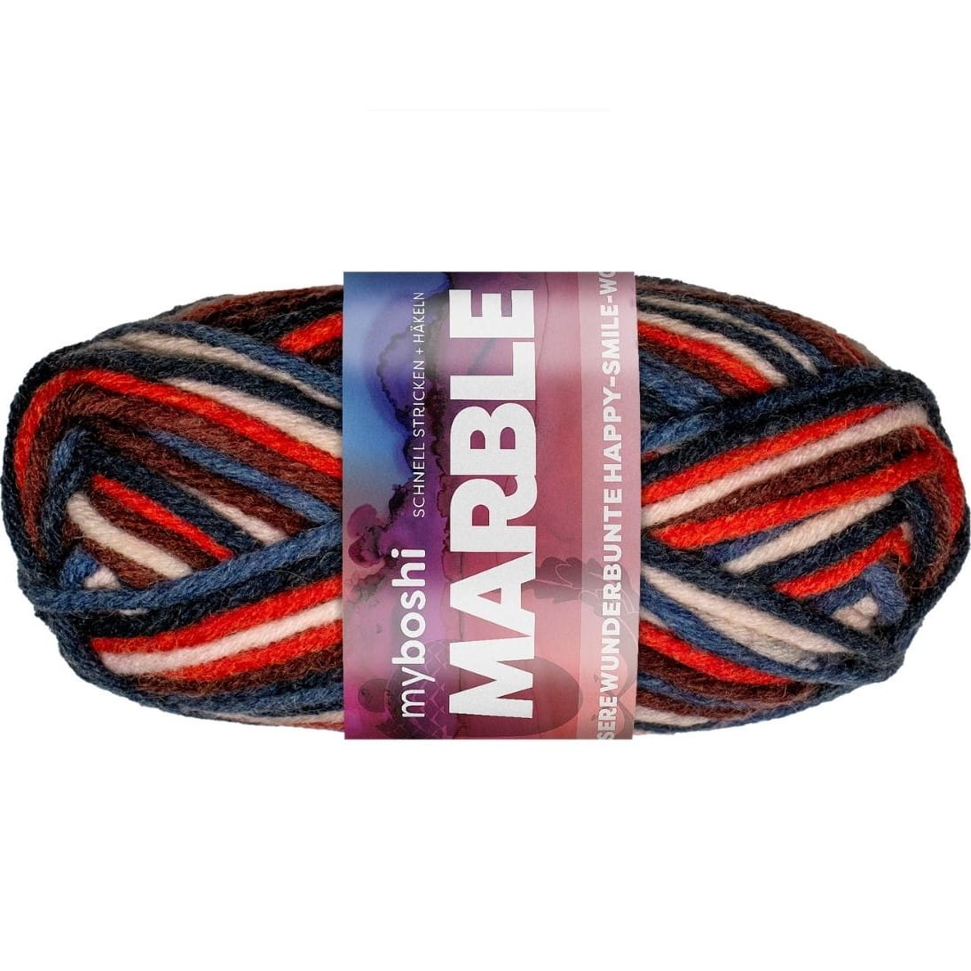 Włóczka myboshi marble kol. niebiesko-czerwony 06