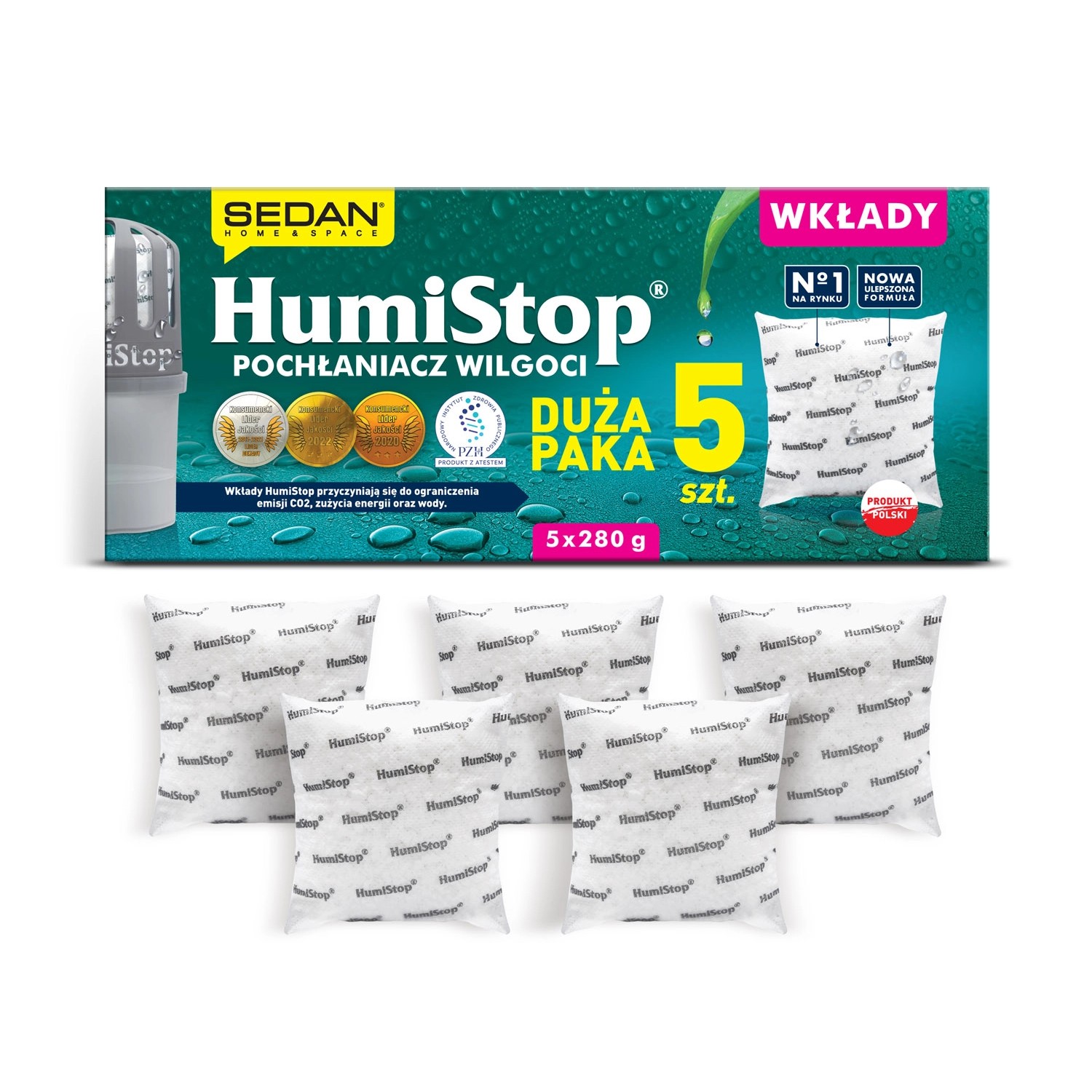 Wkład do pochłaniacza wilgoci - 5 szt.