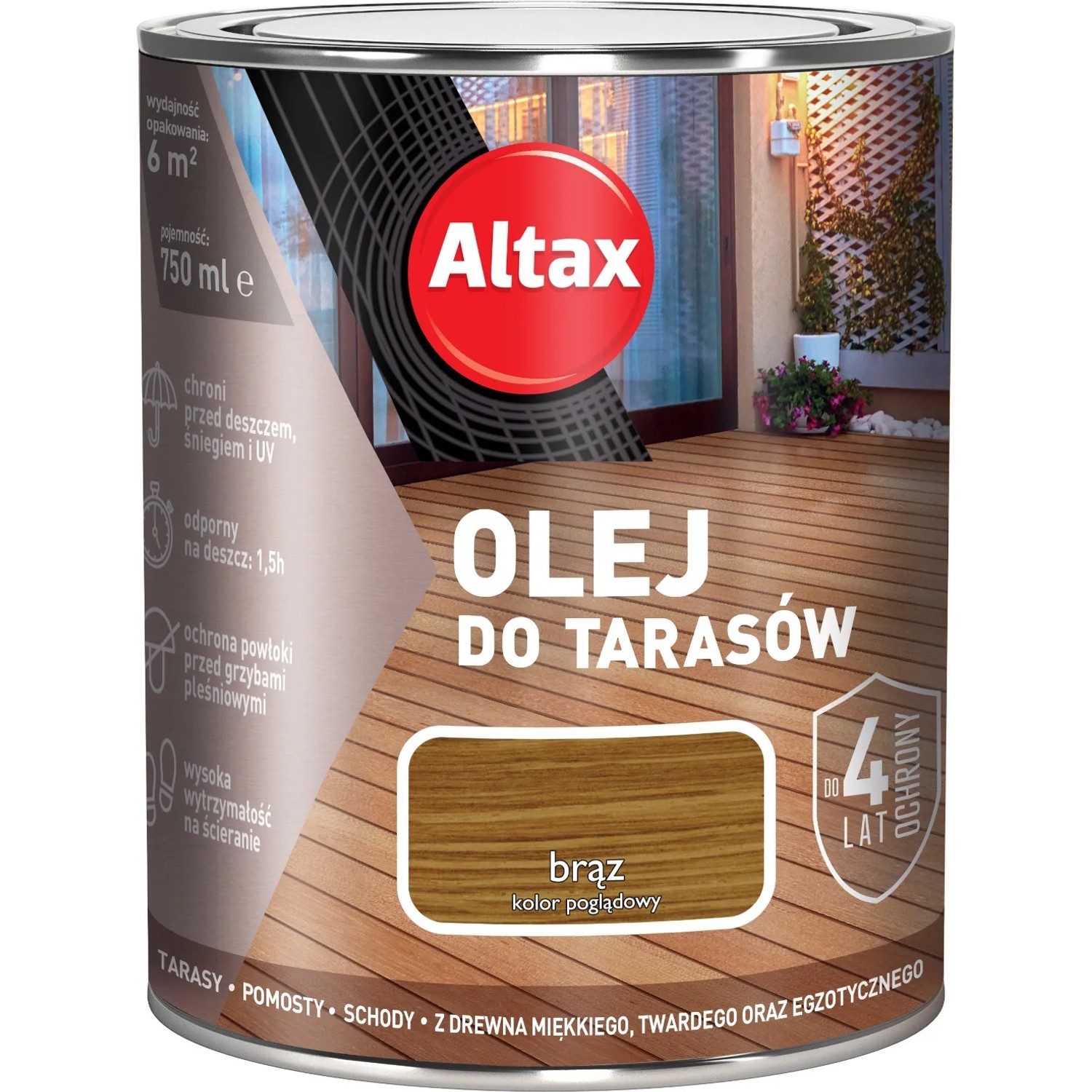 Altax Olej do tarasów brąz 0,75L