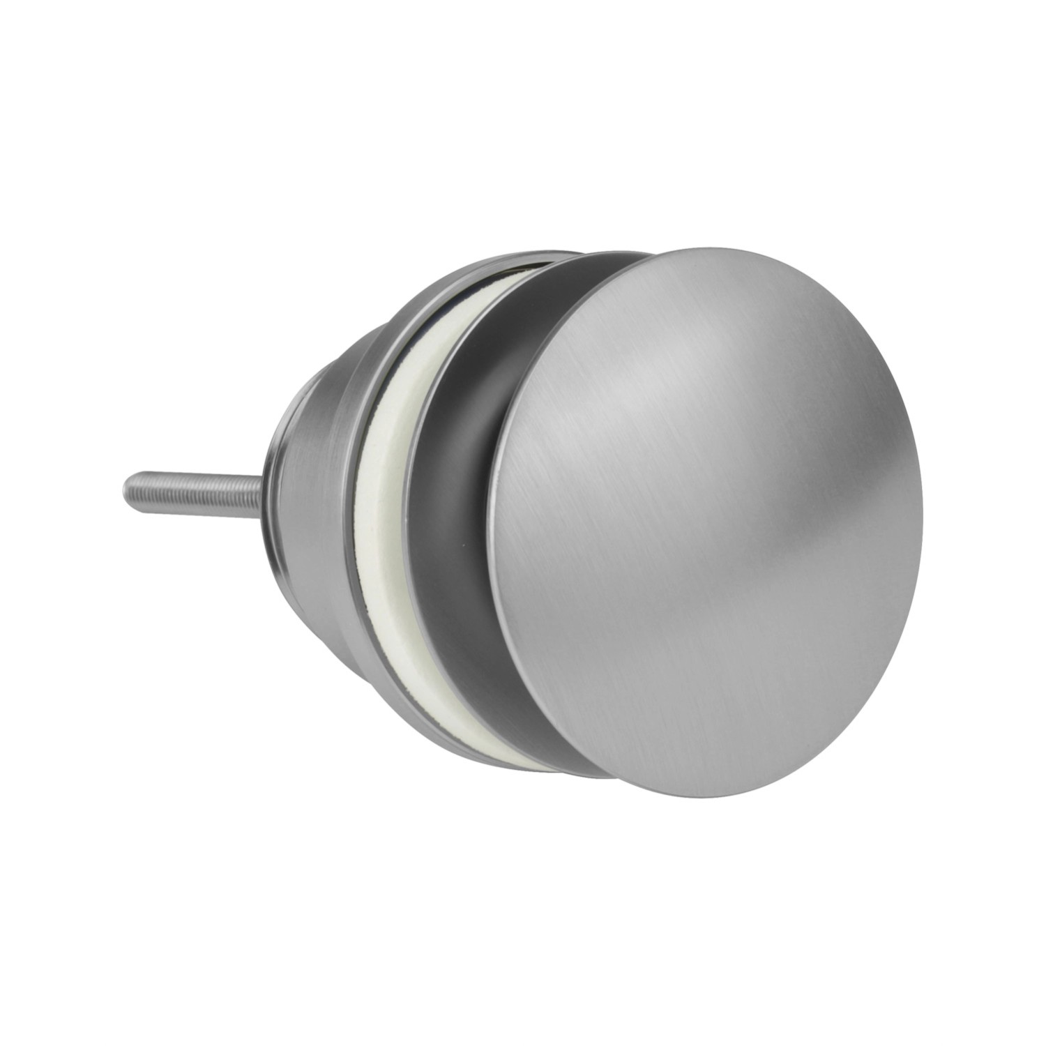 Tycner Korek umywalkowy klik-klak, wersja z/bez przelewu 50 szczotkowana stal