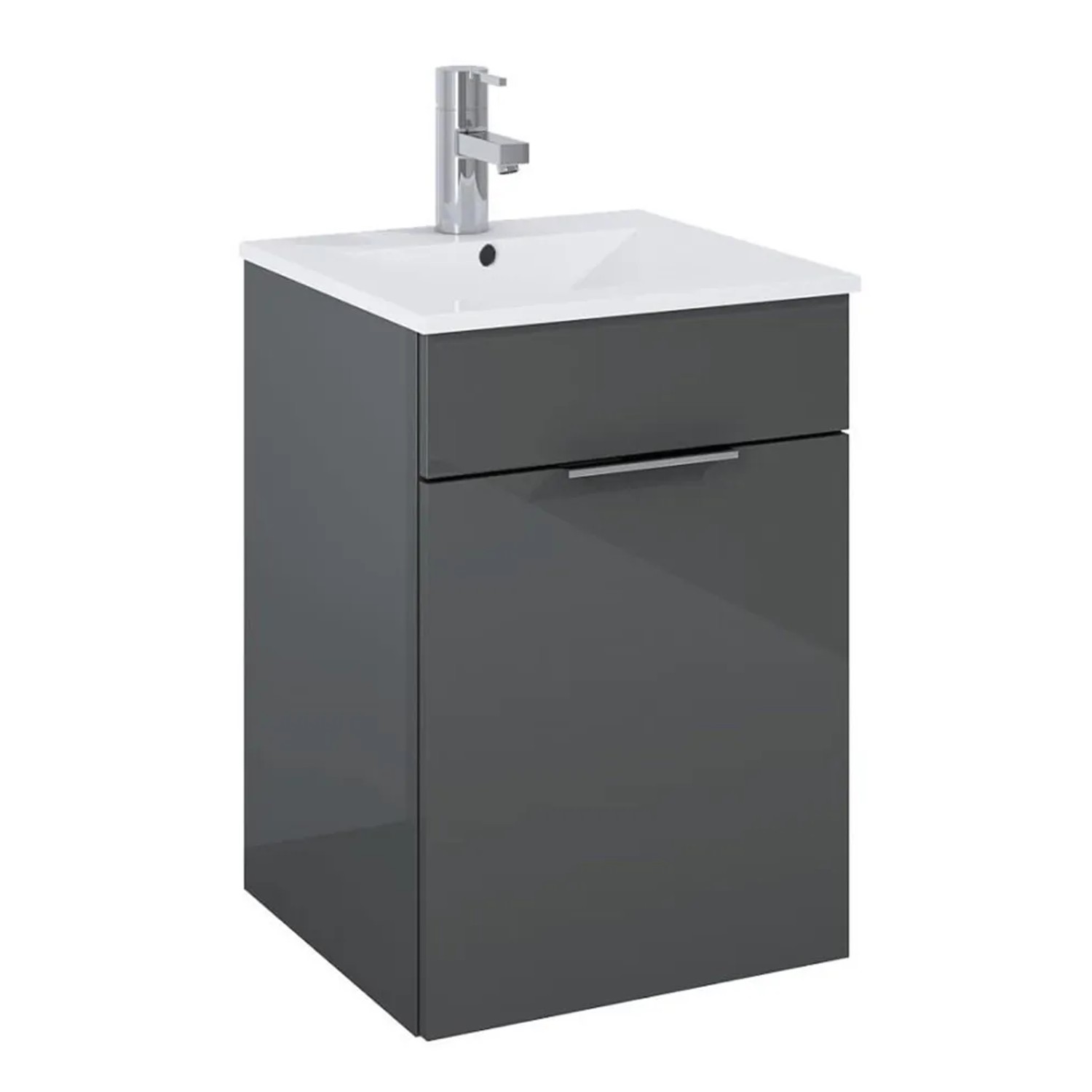 Zestaw Qubo Antracytowa Szafka Z Umywalką 40 Cm
