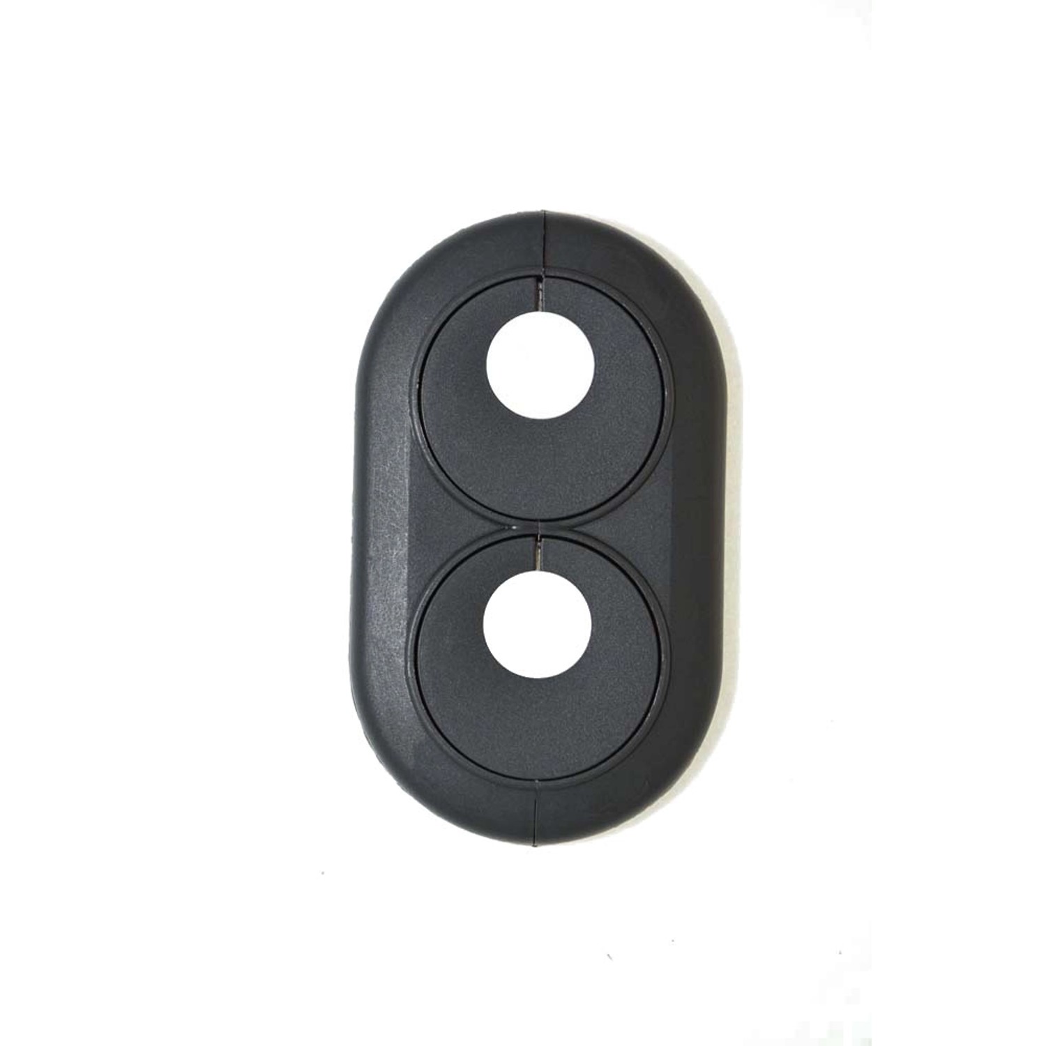 Rozeta maskujaca na 2 rurki grzejnikowe szara 18 mm