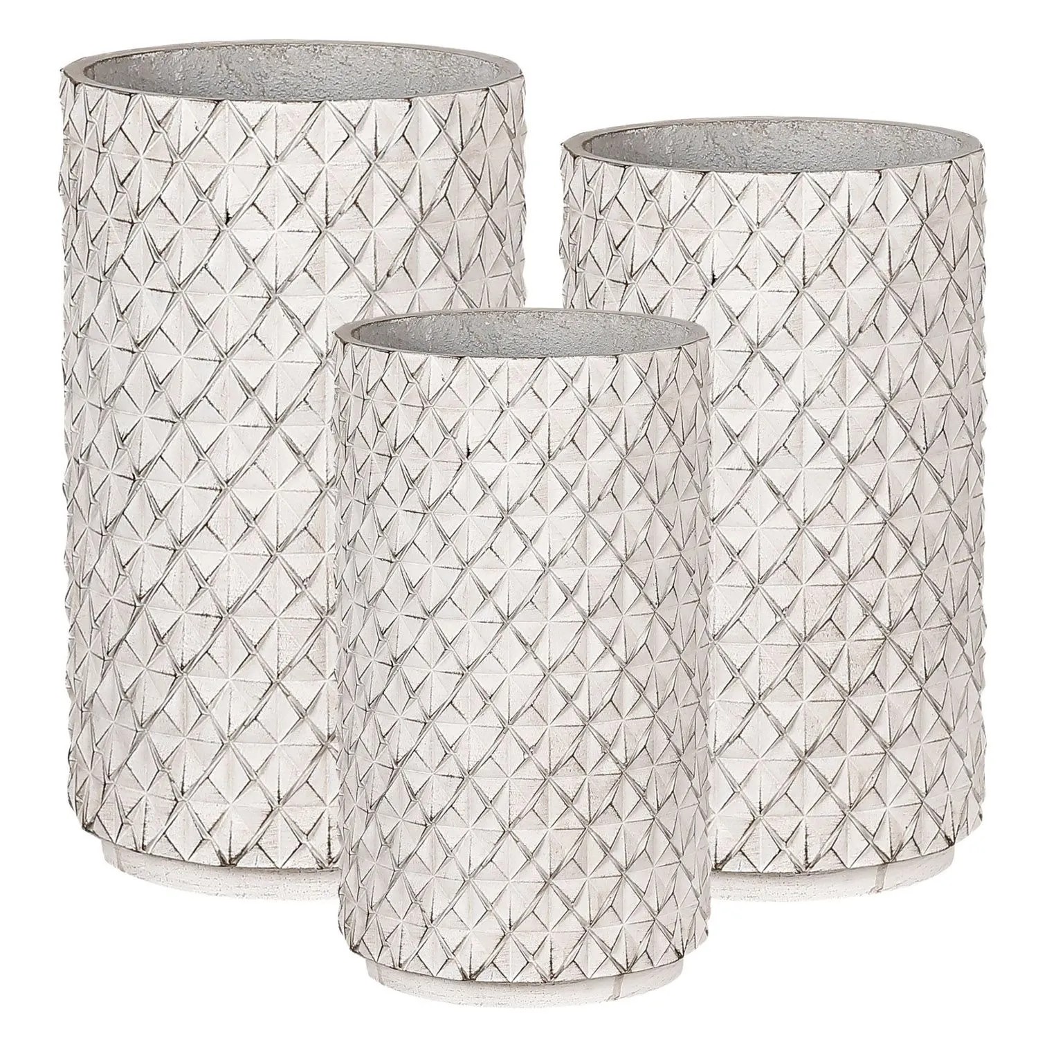 Donice Perugia białe komplet 3 szt.