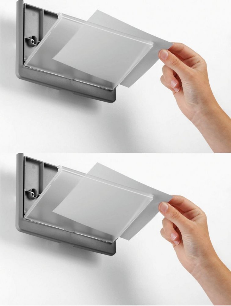 2x Tabliczka przydrzwiowa Durable Click Sign, 149x148.5mm, grafitowy