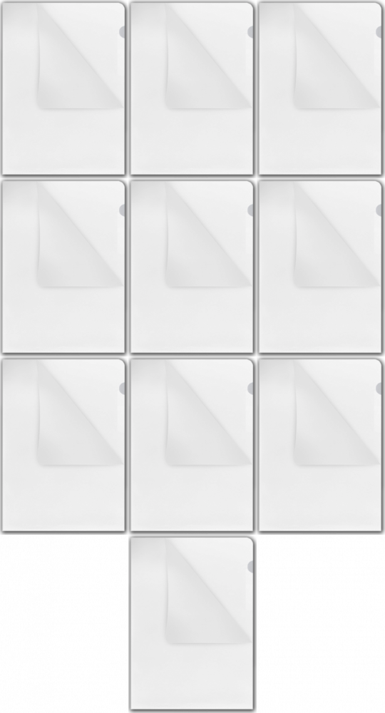 10x Obwoluta Tres, "L", A4, 150μm, 25 sztuk, transparentny