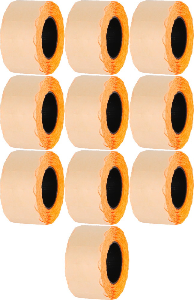 10x Taśma do metkownicy Studio Cen, HMTC 800 etykiet, 26x12mm, pomarańczowy