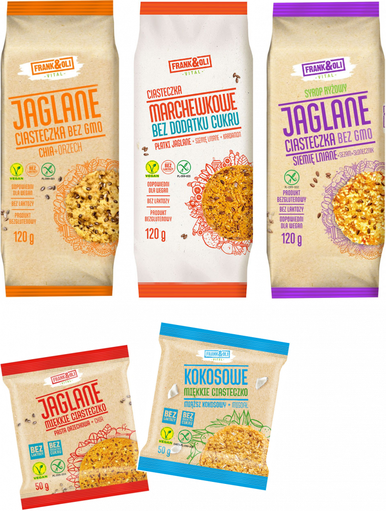Zestaw ciasteczek z naturalnych składników Frank&Oli