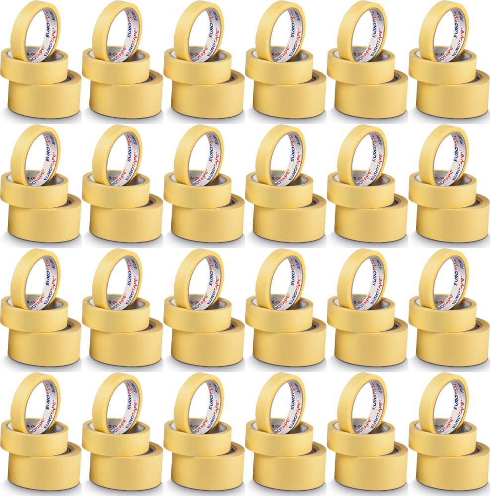 24x Taśma maskująca Dalpo, 38mmx50m, żółty