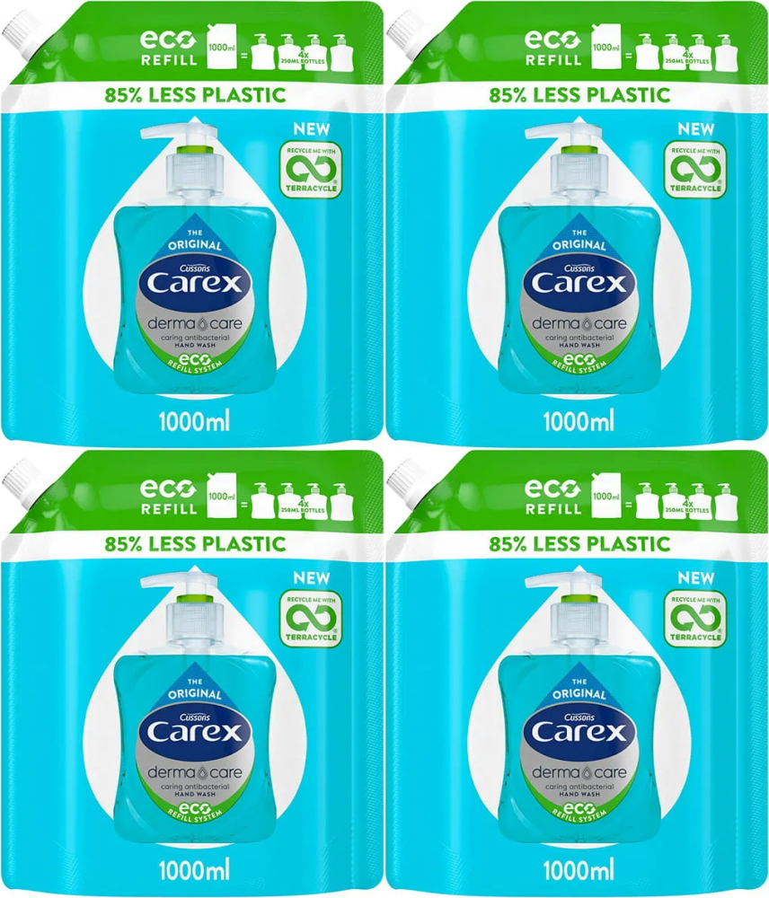 4x Mydło w płynie Carex Original, 1l