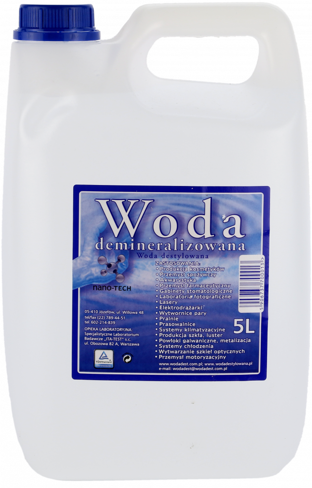 Woda demineralizowana nano-Tech, 5l