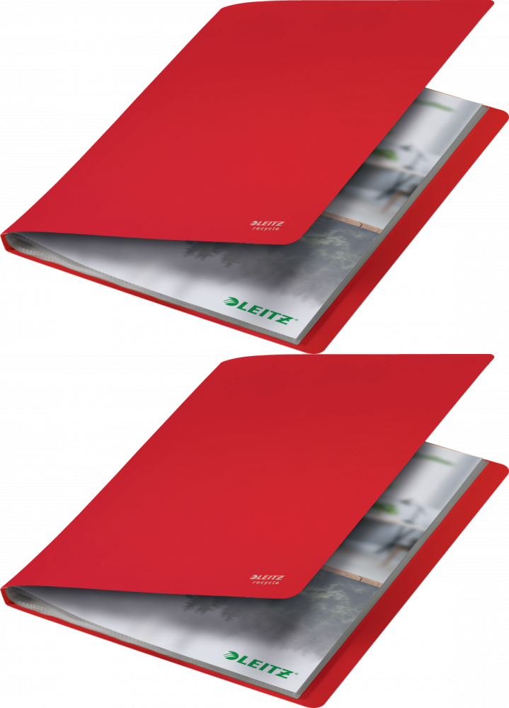 2x Album ofertowy Leitz Recycle, A4, 40 koszulek, czerwony