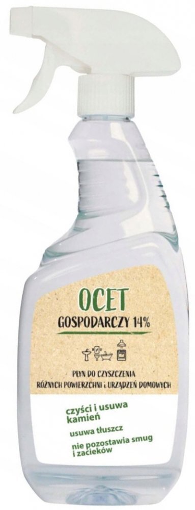 Outlet: USZKODZONE OPAKOWANIE Ocet gospodarczy 14%/płyn do czyszczenia różnych powierzchni Gold Drop, 750ml