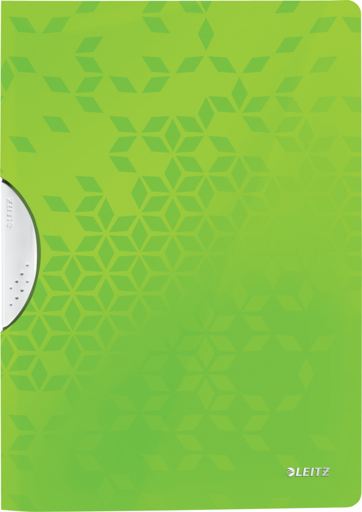 Skoroszyt plastikowy z klipsem Leitz Wow ColorClip, A4, do 30 kartek, zielony