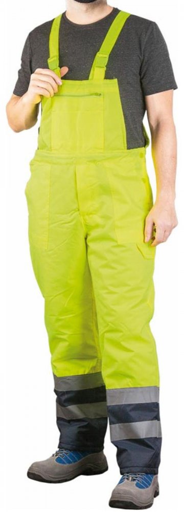 Ogrodniczki Reis BLUE-YELLOW-B, ocieplane, rozmiar XXXL, żółty