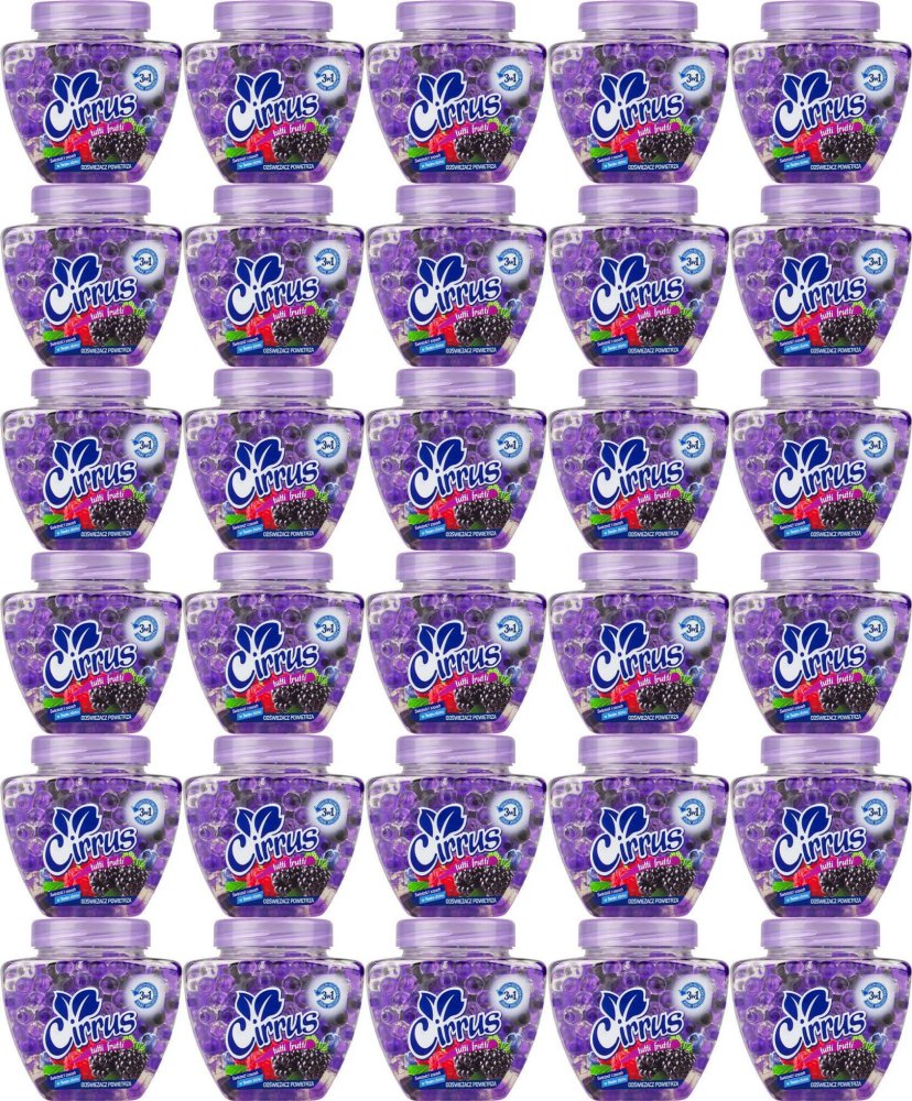 48x Odświeżacz powietrza Cirrus kulki, tutti frutti, żel, 250g