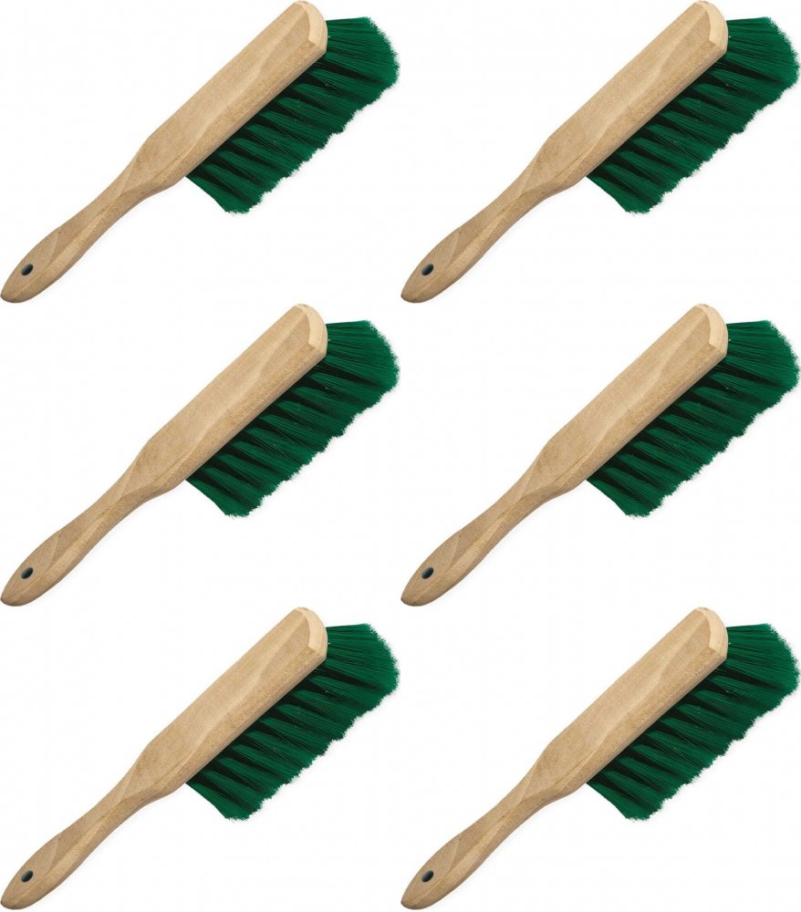6x Zmiotka szczotka drewniana York, ogrodowa