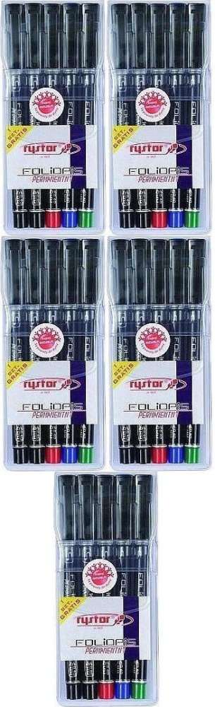 5x Foliopis Rystor, FS, okrągła, 0.4 mm, 5 sztuk, mix kolorów