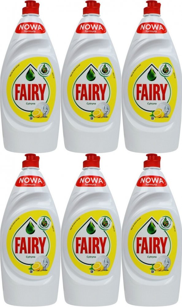 6x Płyn do naczyń Fairy, cytrynowy, 900 ml
