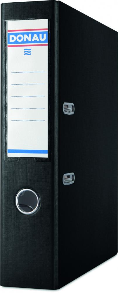 Segregator A4 Donau Master, szerokość grzbietu 75mm, do 500 kartek, czarny