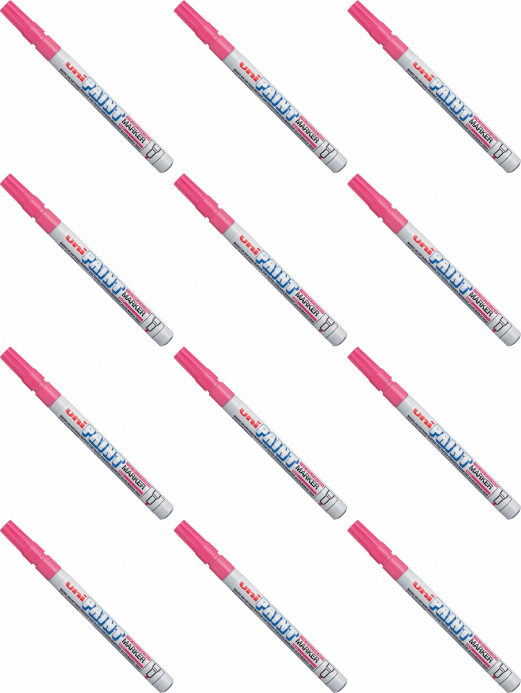12x Marker olejowy Uni PX-21, okrągła, 1.2 mm, różowy