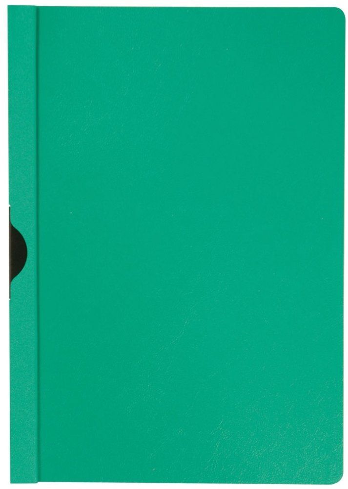 Skoroszyt plastikowy z klipsem Q-connect, A4, do 30 kartek, zielony