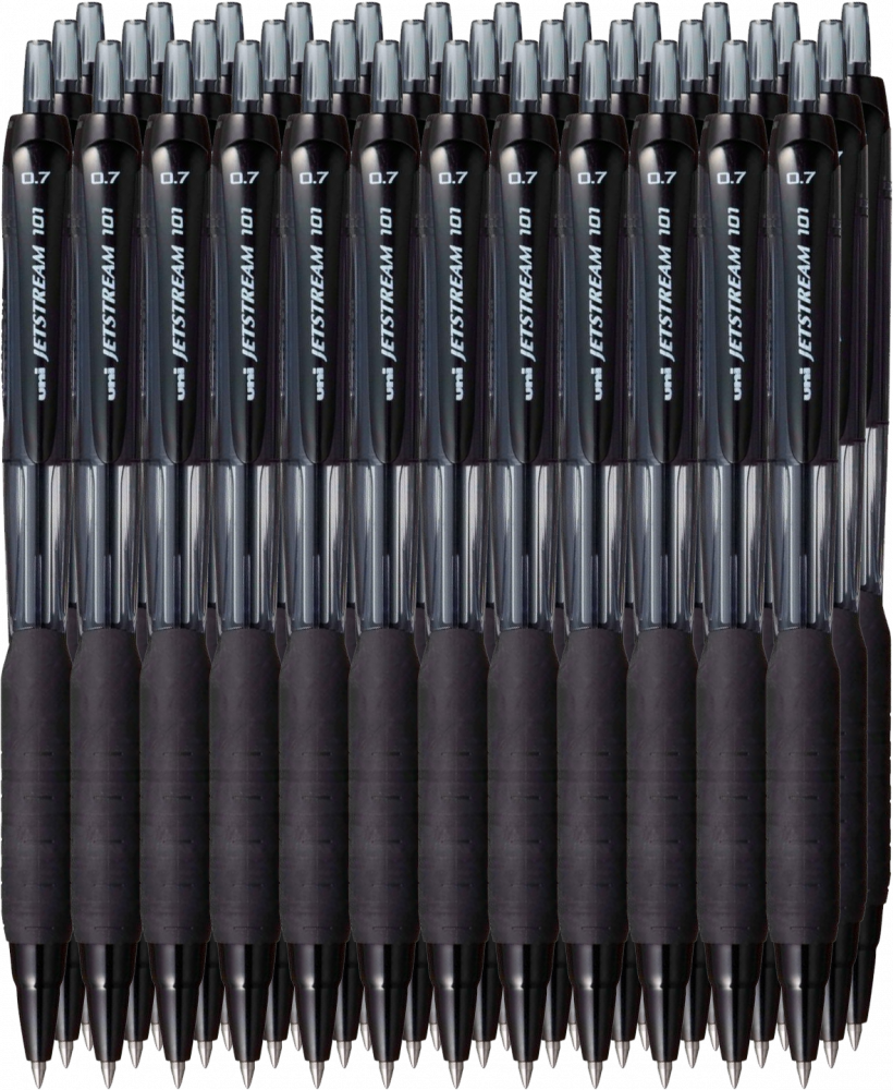 36x Długopis automatyczny Uni, SXN-101 Jeststream, 0.7mm, czarny