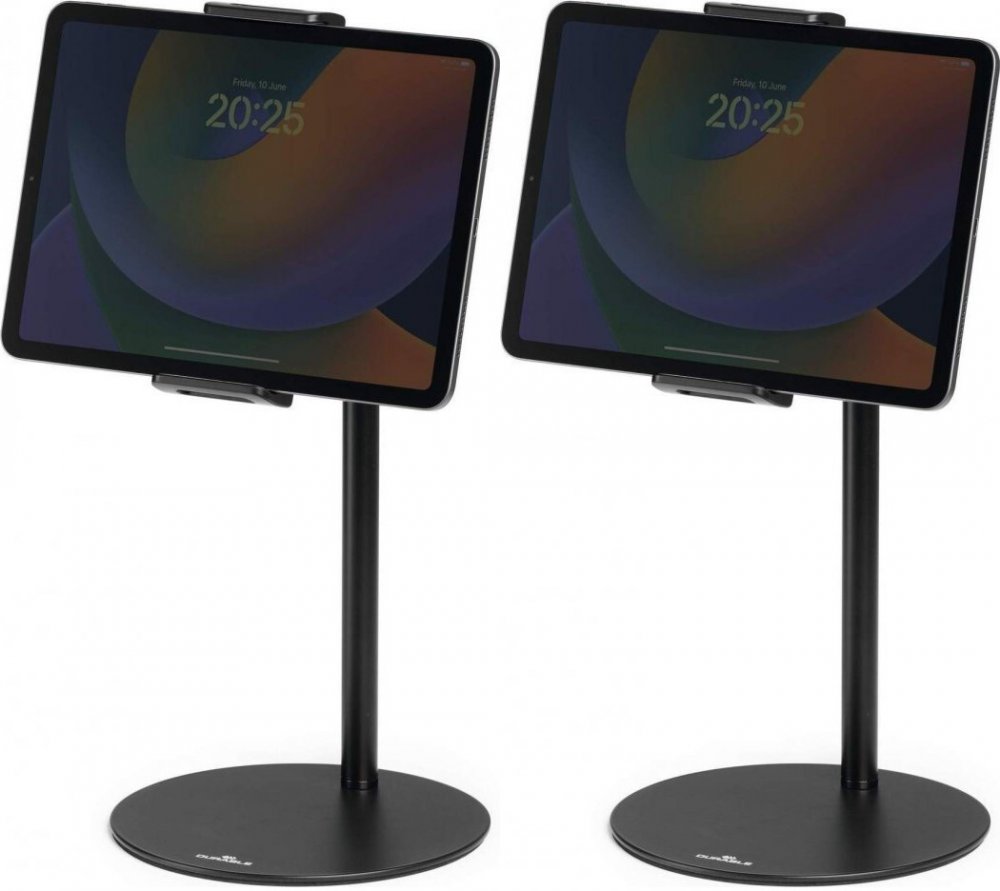 2x Stojak stołowy z uchwytem do tabletu Durable Twist Table, 190x370x190mm, czarny
