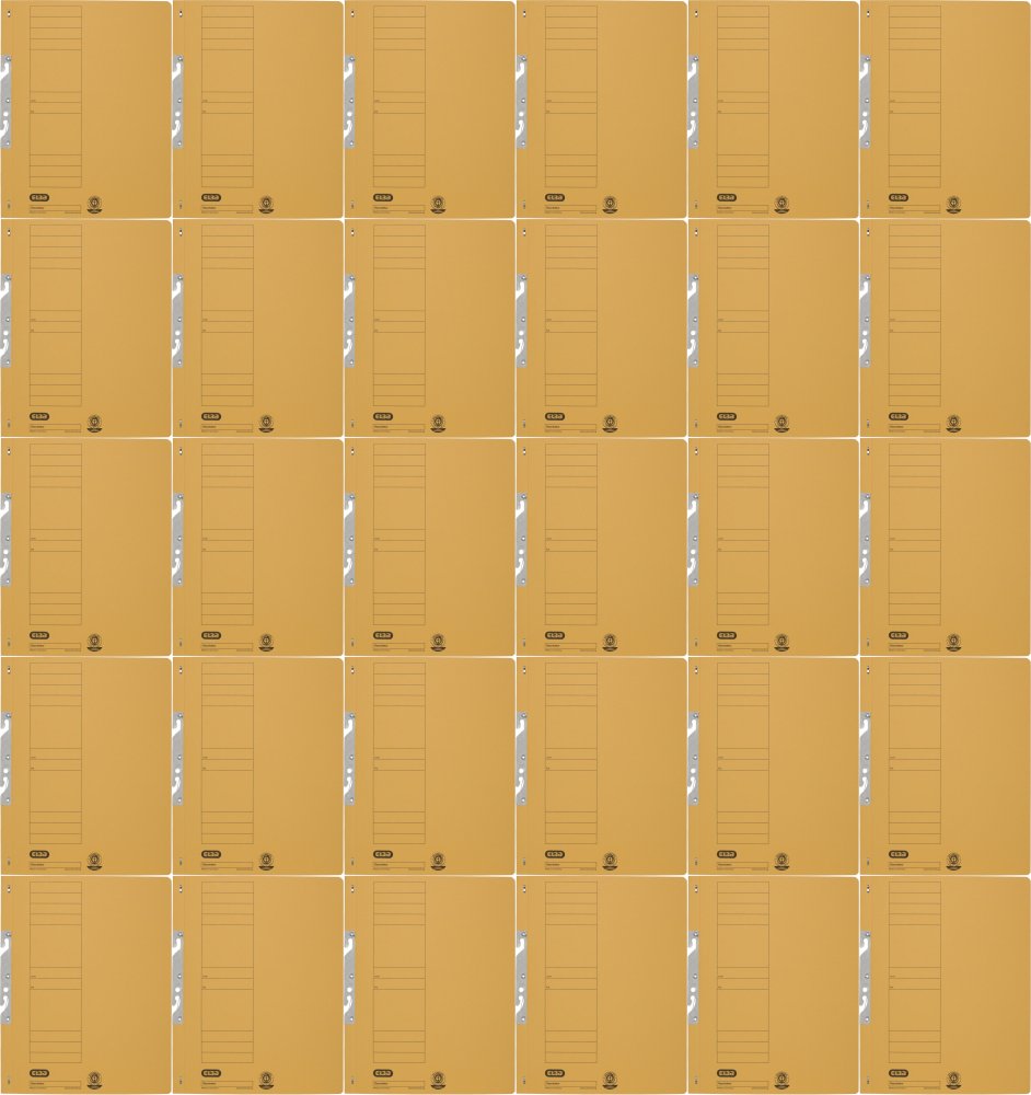 50x Skoroszyt hakowy Elba 1/1, A4, żółty