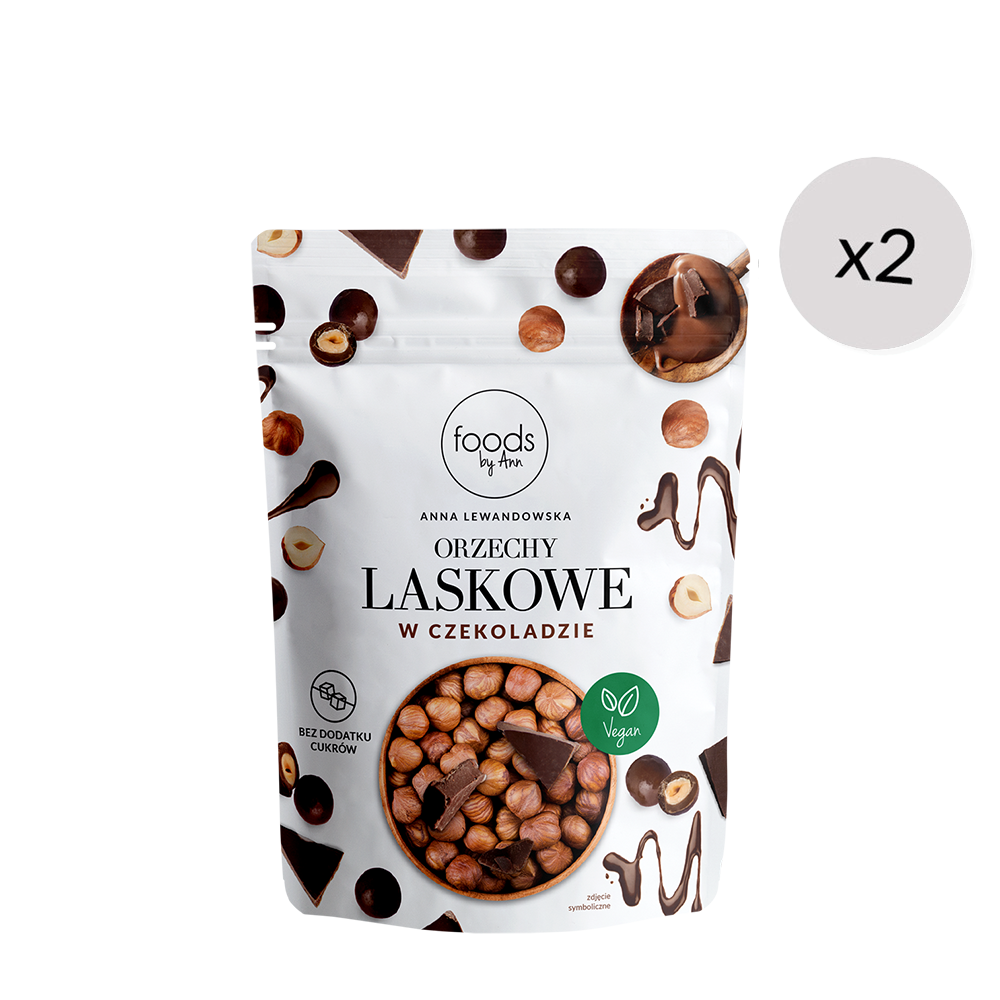 Orzechy laskowe w czekoladzie, 75 g x2
