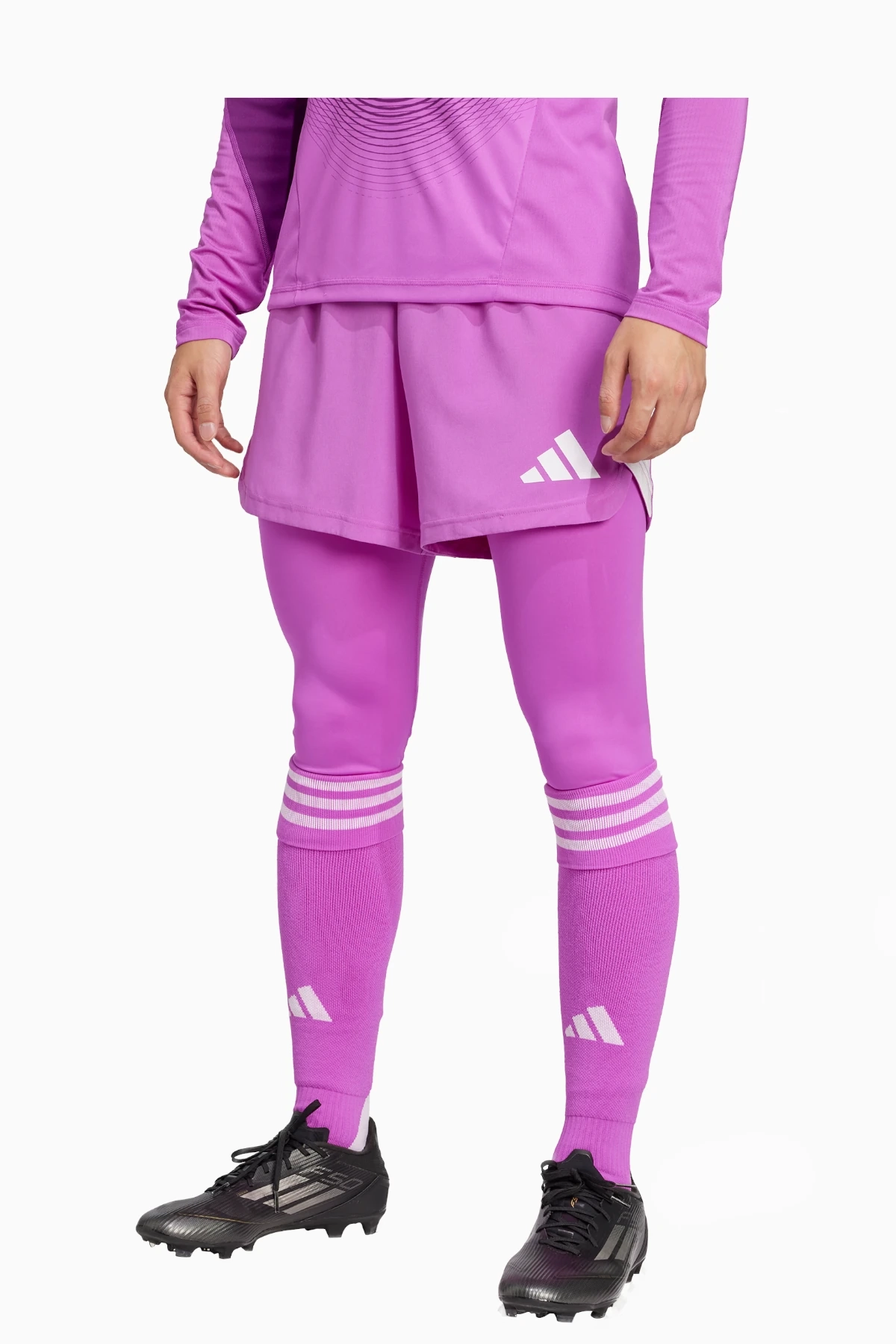 Legginsy adidas Tiro 25 Pro Goalkeeper - Fioletowy