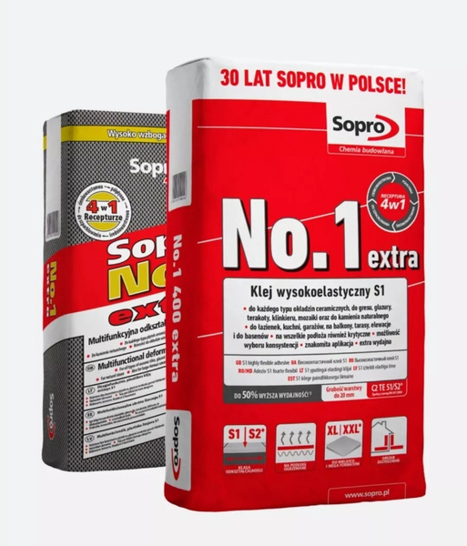 Zaprawa klejowa No. 1 Extra 22,5kg Sopro