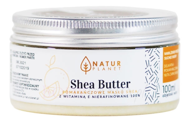 Natur planet shea butter - masło shea pomarańczowe z witaminą e, 100 ml