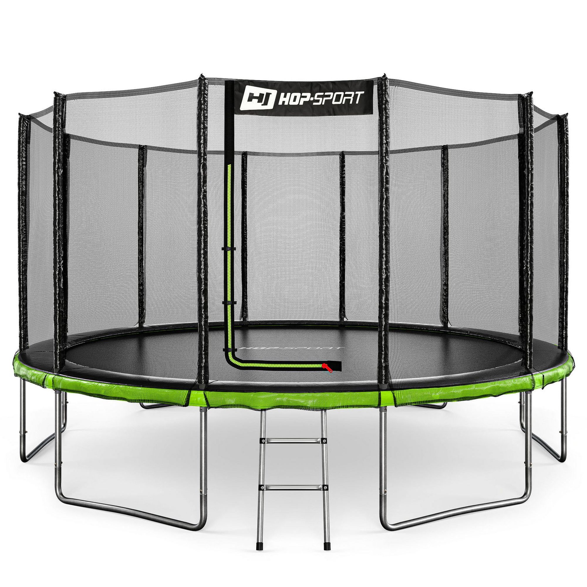 Gartentrampolin 14FT - 427 cm - Schwarz/Grün Außennetz