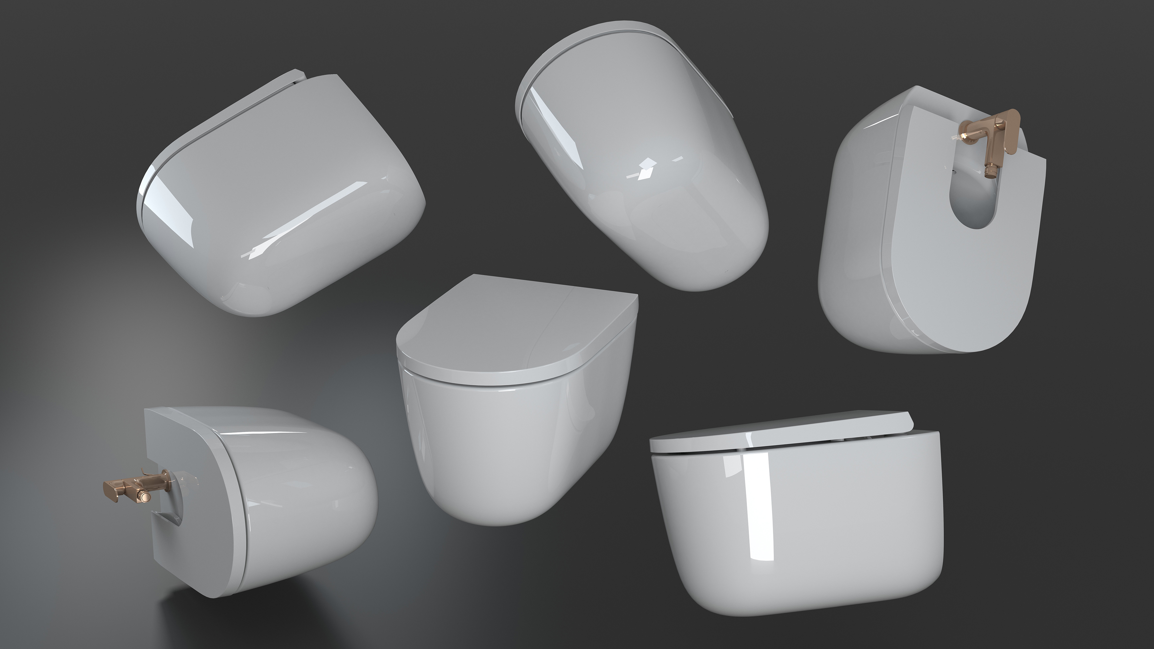 Meissen Keramik Kontra bidet wiszący biały K689-001